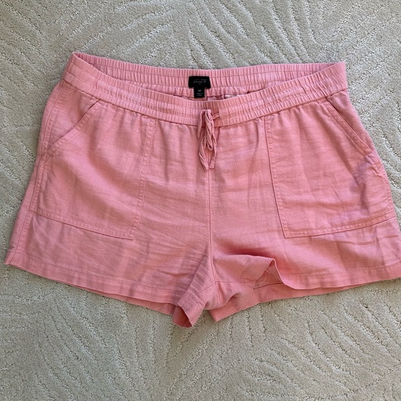 SZ M JCREW LINEN SHORTS - Picture 2 of 5